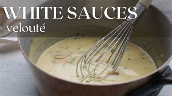 What do you use veloute sauce for?