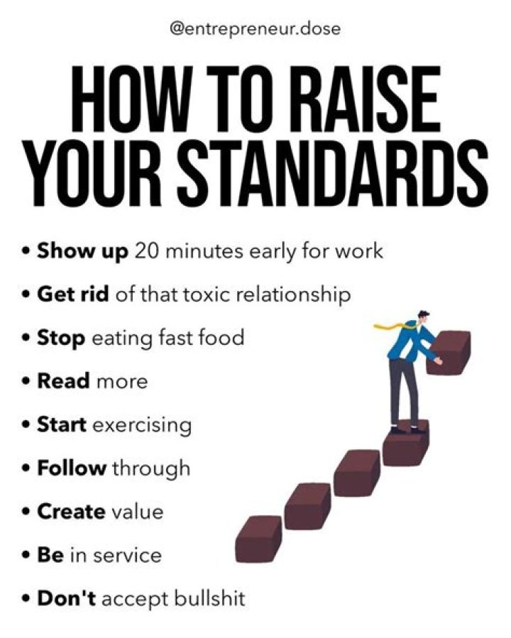 What does it mean to raise your standards?