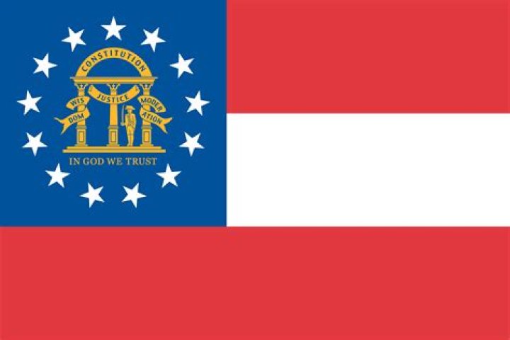 What does the Georgia flag symbolize?