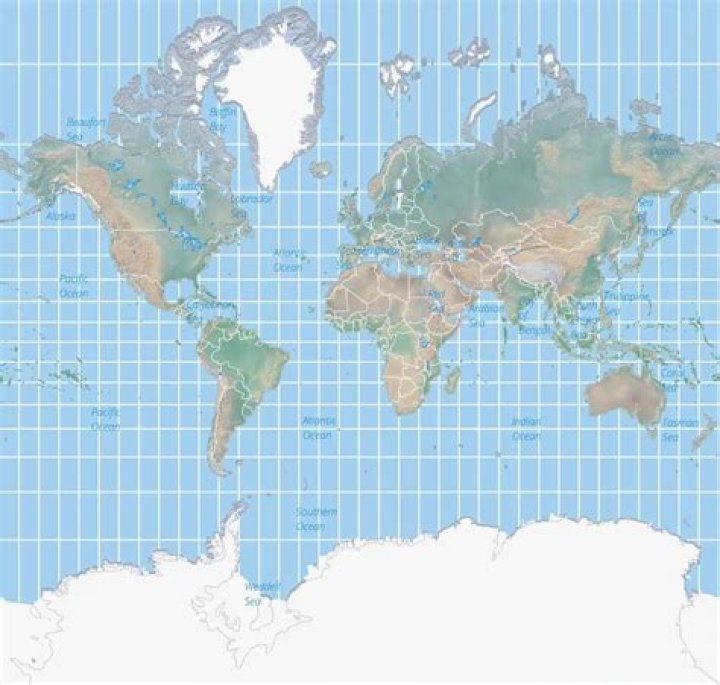 What does the Mercator map show accurately?