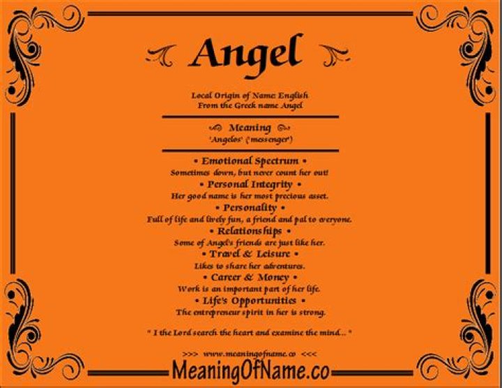 What does the name Angel mean?