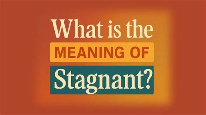 What does the word stagnant?