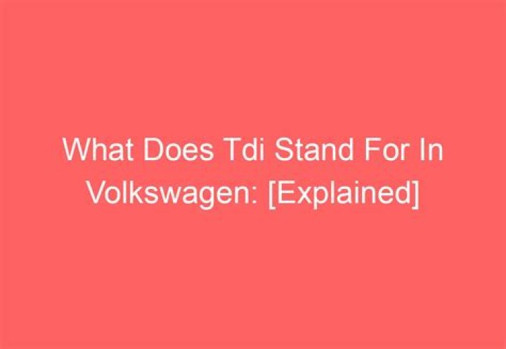 What does TSI and TDI stand for?