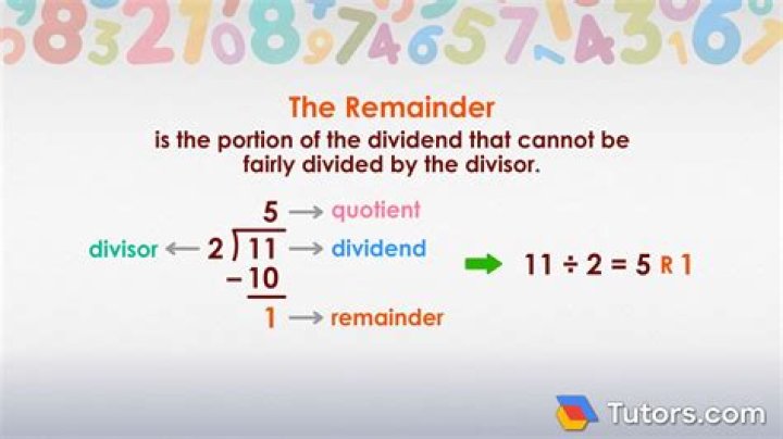 What does write the remainder as a whole number mean?