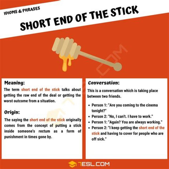 What does wrong end of the stick mean?