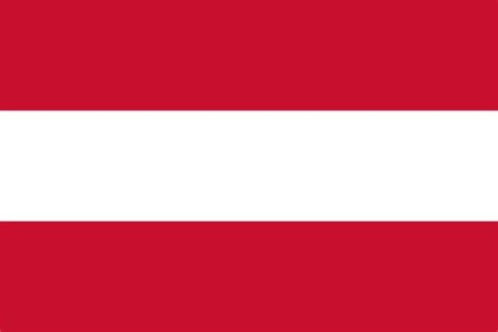 What flag has red and white?