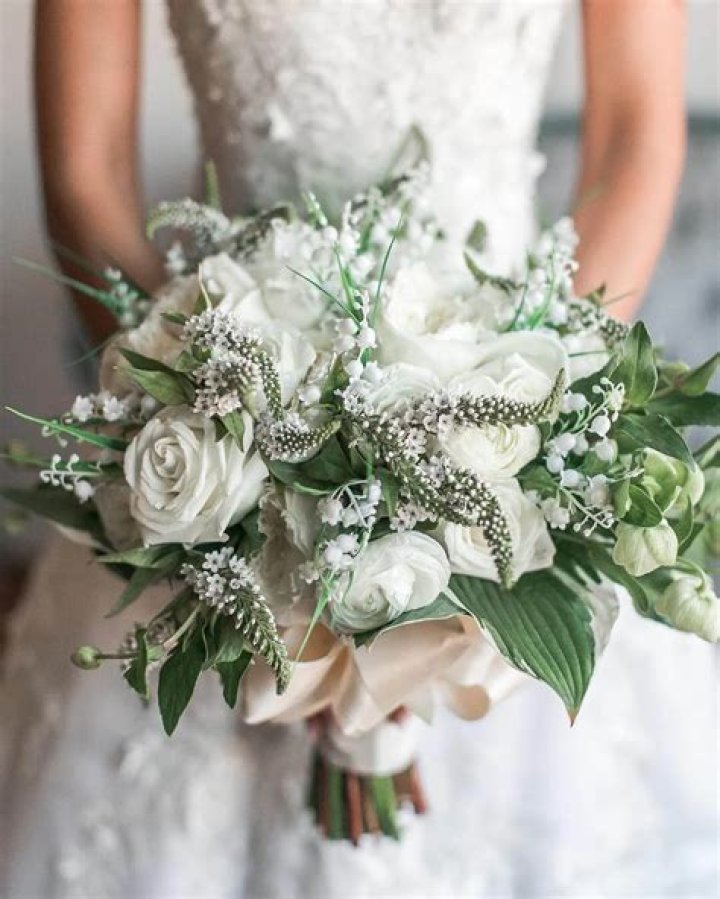 What flowers are in a bridal bouquet?