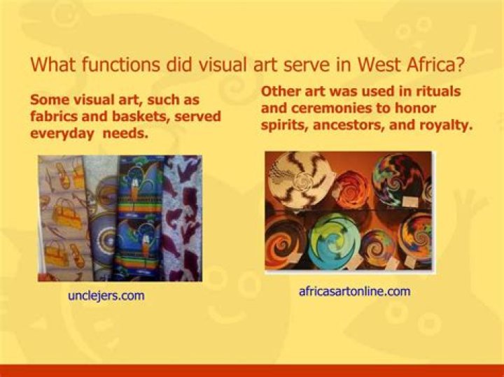 What functions did visual art serve in West Africa?
