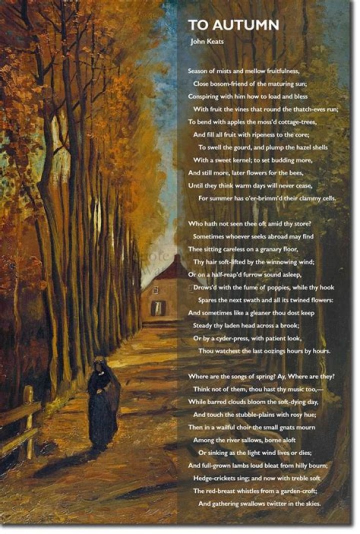 What images have been used by John Keats in the poem To Autumn?