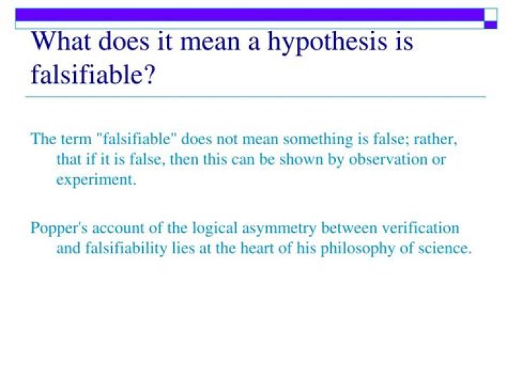 What is a falsifiable hypothesis?