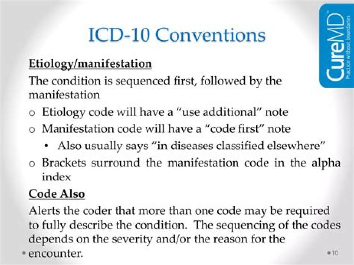 What is a ICD 10 manifestation code?