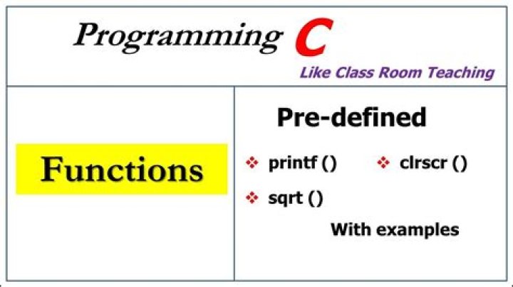 What is a predefined function in programming?