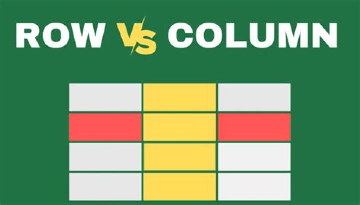 What is a row vs column?