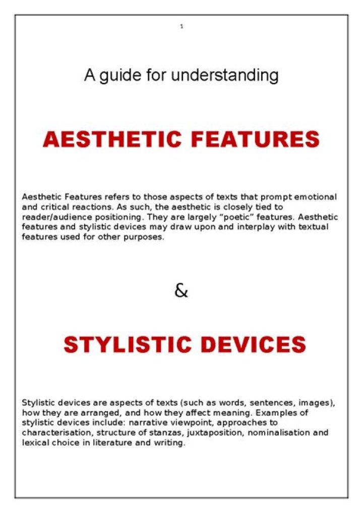 What is a stylistic feature in English?