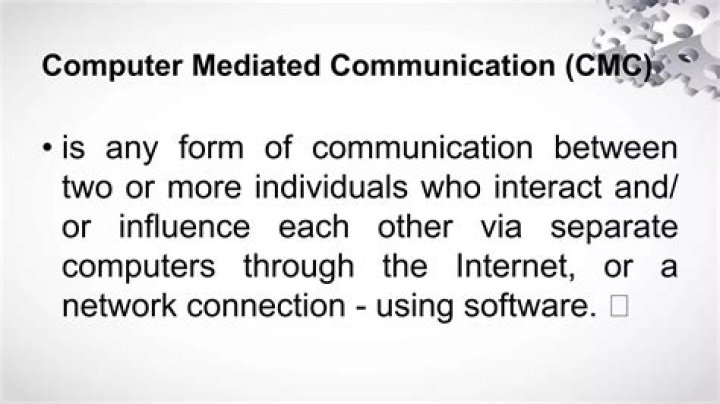 What is an example of computer mediated communication?