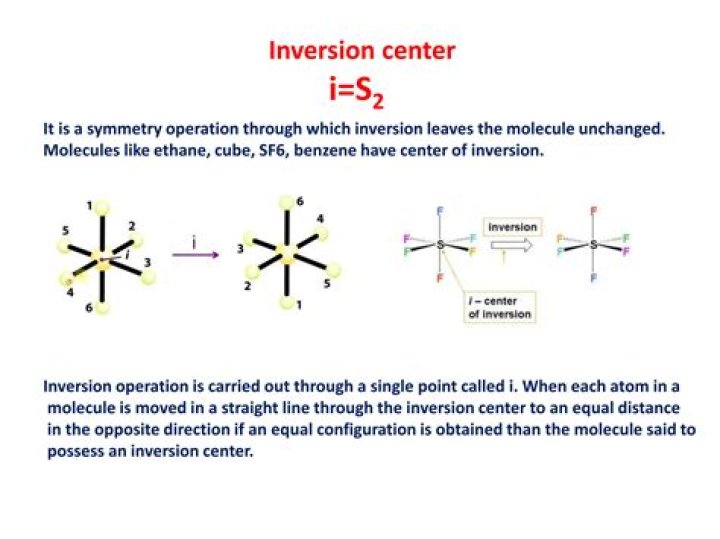 What is an inversion center?