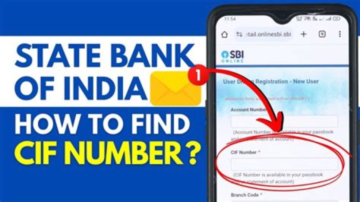 What is CIF number in bank passbook CBI?