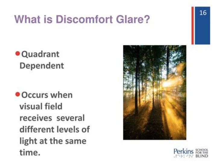 What is discomfort glare?