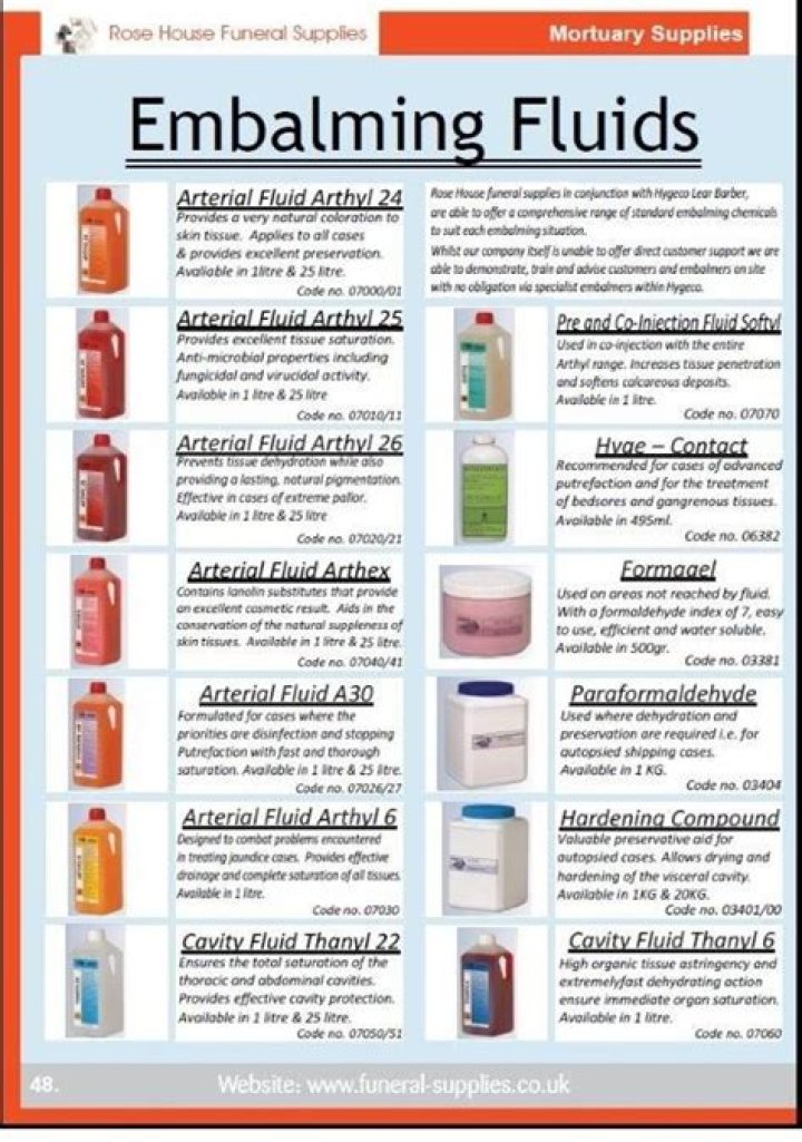 What is embalming fluid made of?