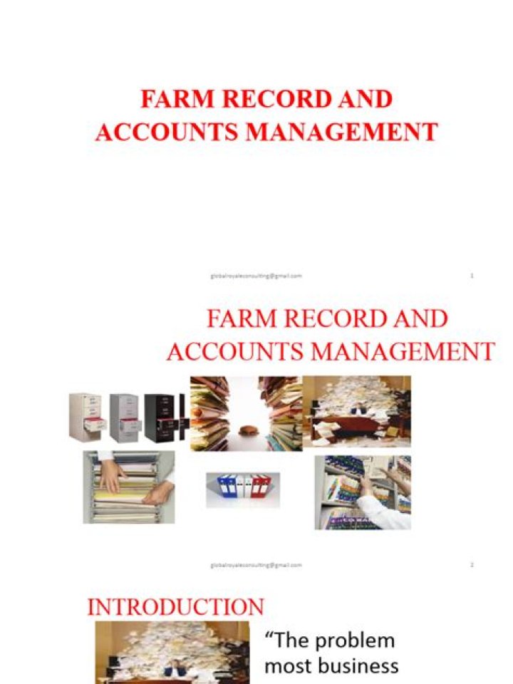 What is farm record and account?