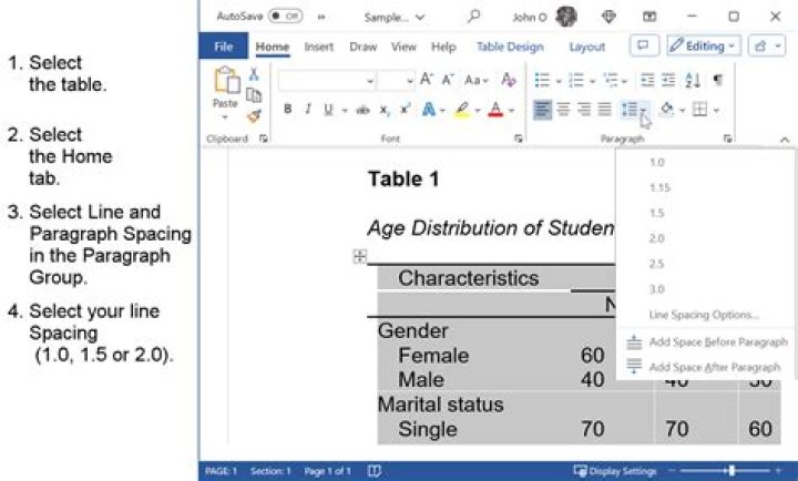 What is line spacing in APA format?