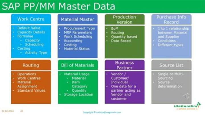 What is master data in SAP MM?
