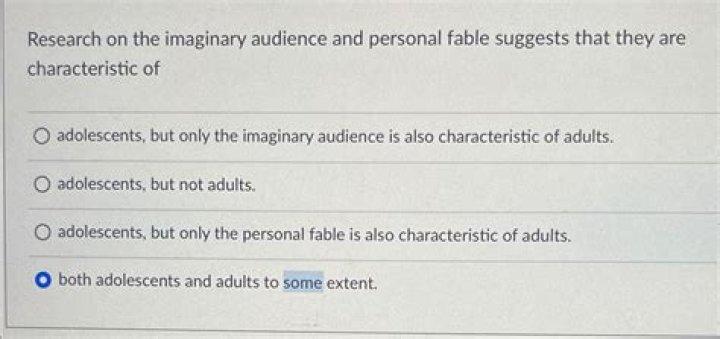 What is personal fable and imaginary audience?
