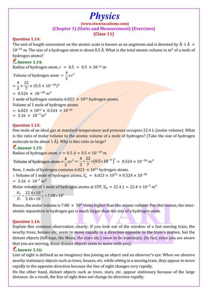 What is physics 11th class?