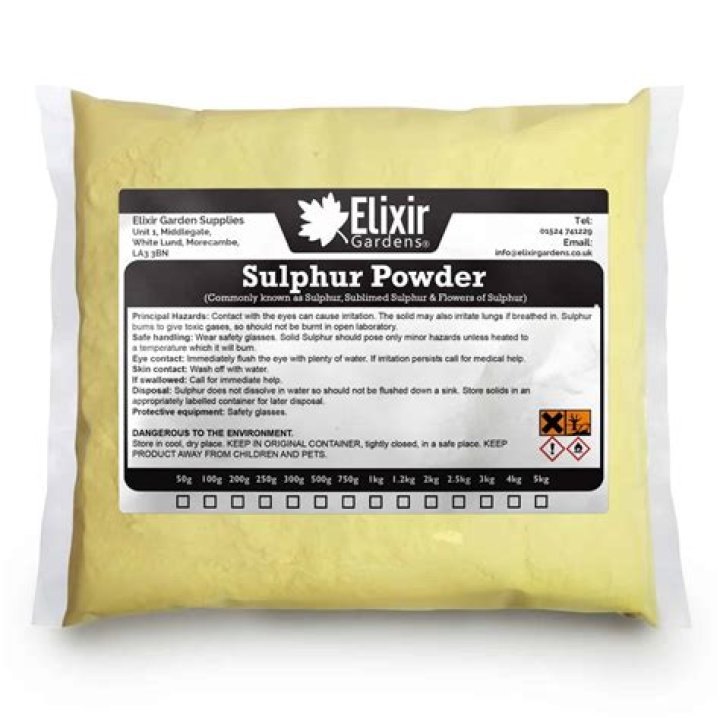What is powdered Sulphur used for?