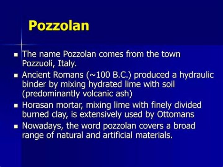 What is pozzolan used for?