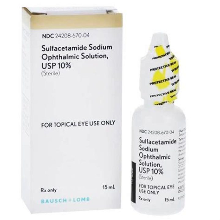 What is sulfacetamide 10 eye drops used for?