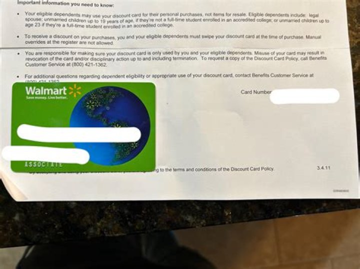 What is the associate discount at Walmart?