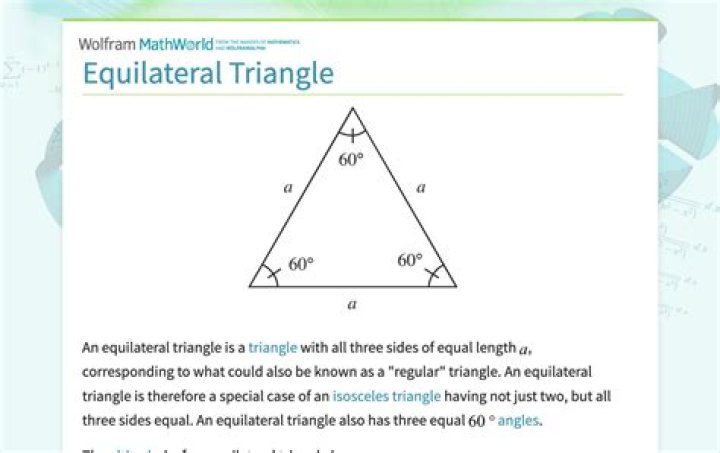 What is the definition of an equilateral triangle?