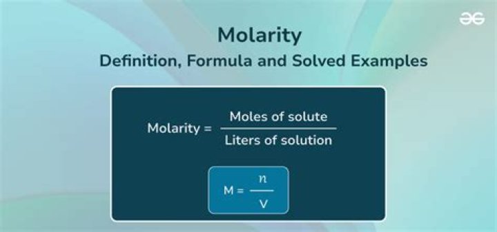 What is the definition of molarity in chemistry?