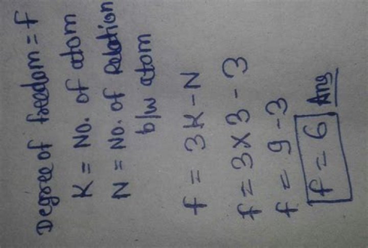 What is the degree of freedom of a triatomic gas?