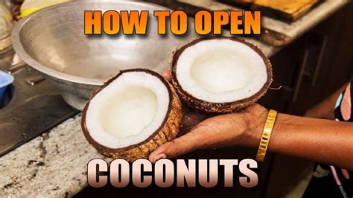 What is the easiest way to open a coconut?