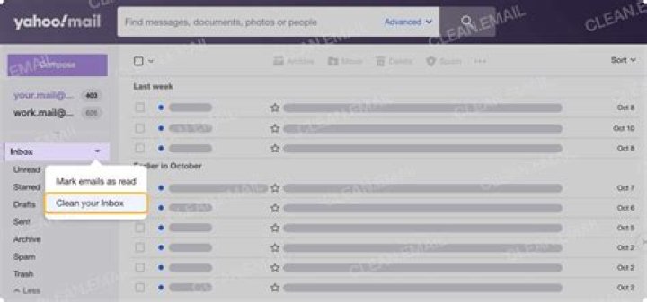 What is the fastest way to clean up Yahoo mail?