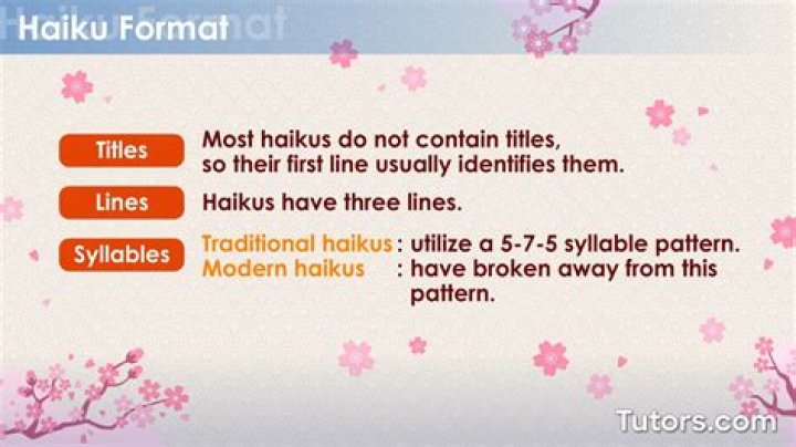 What is the format for a haiku?