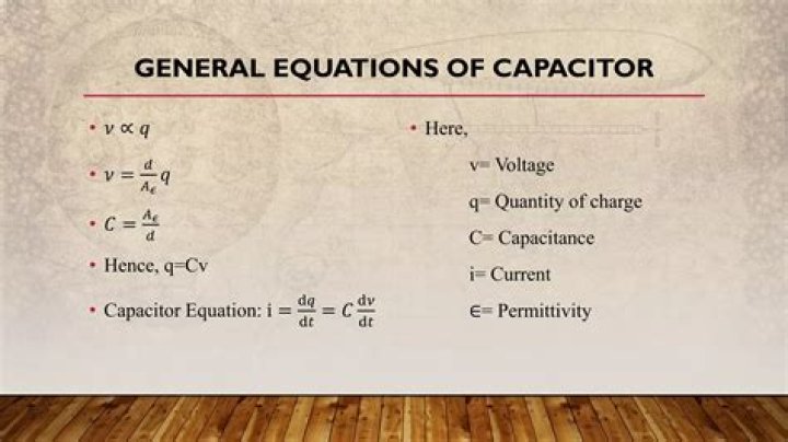 What is the governing equation for a capacitor?