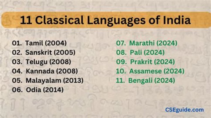 What is the meaning of classical language?