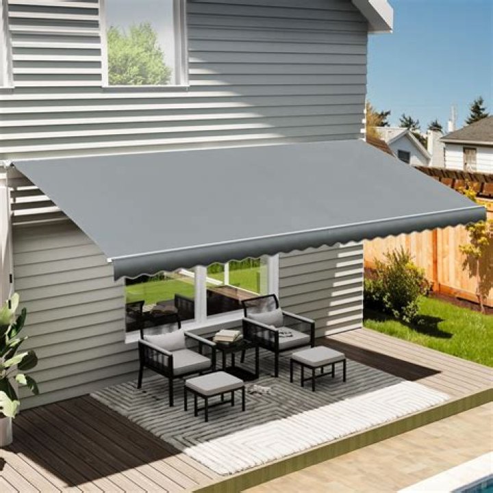 What is the pitch of a Sunsetter awning?