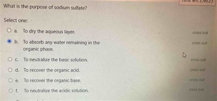 What is the purpose of sodium sulfate?