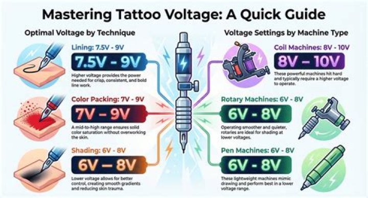 What is the right voltage for tattooing?