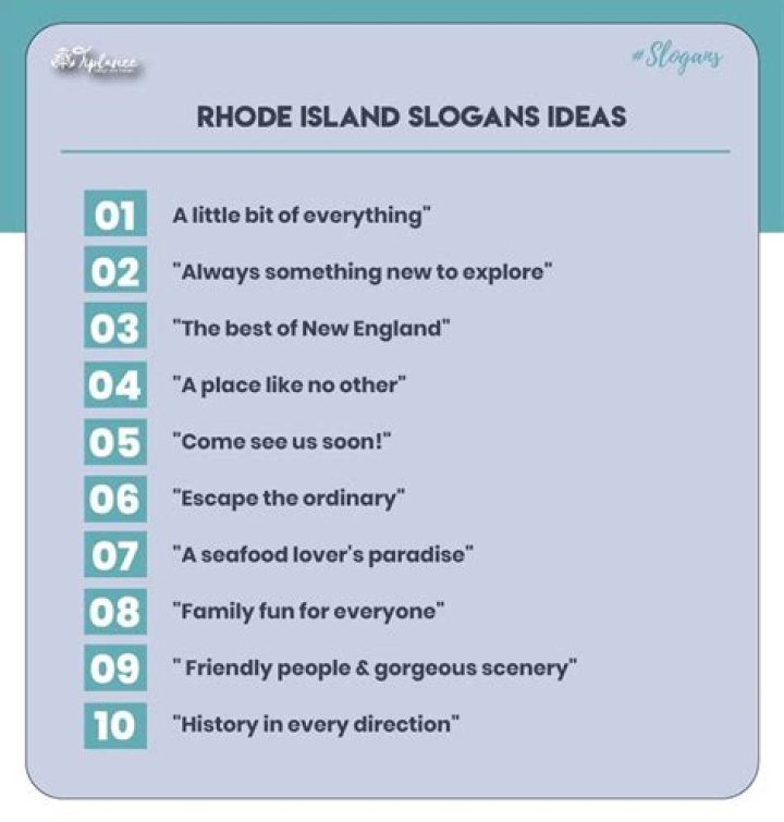 What is the slogan for Rhode Island?