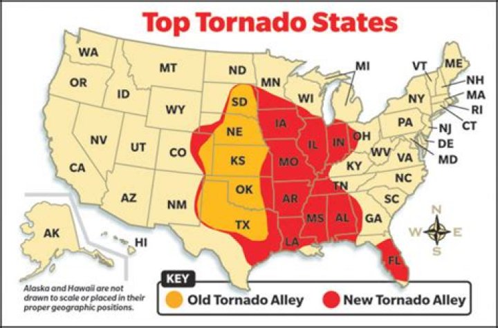 What parts of Texas get tornadoes?