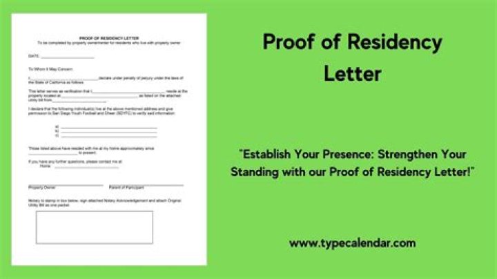 What proves your residency?