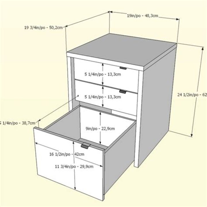What size is a file cabinet drawer?