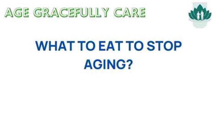 What to eat to reverse aging?