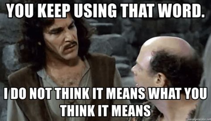 What word means both eat and use?