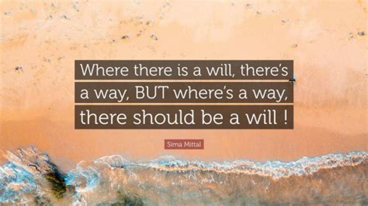 When there is a will there's a way example?